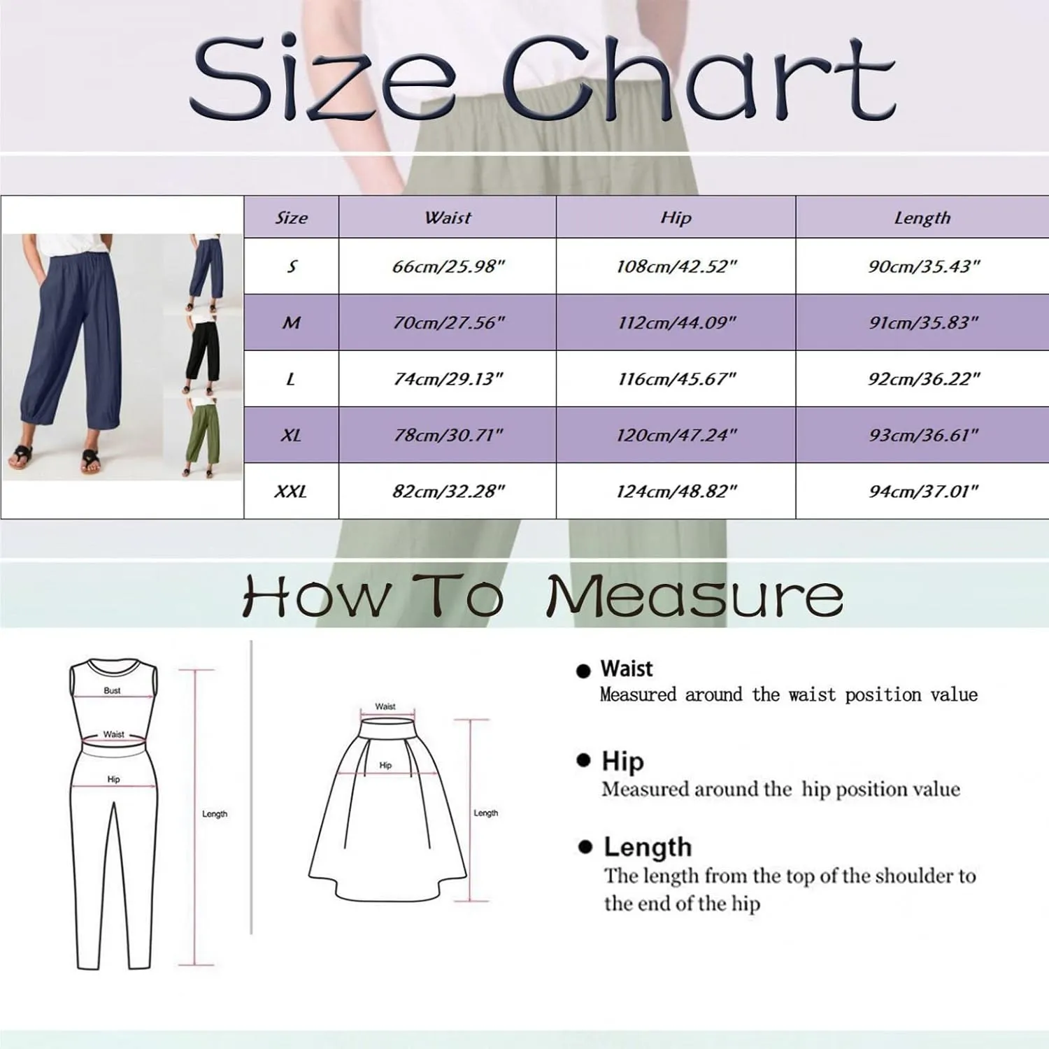 Nyybw High Waist Wide Leg Pants for Women Casual Crop Dress Pants Stretch Cotton Linen Pull On Office Capris Work Trousers