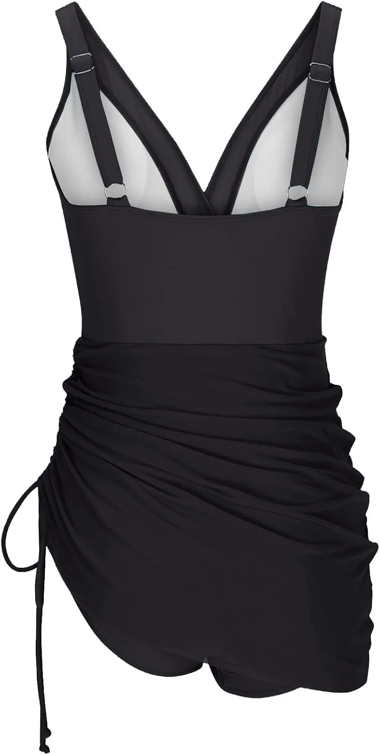 One Piece Swimsuit for Women Tummy Control Bathing Suit Sexy Plus Size High Waisted Modest Swimwear