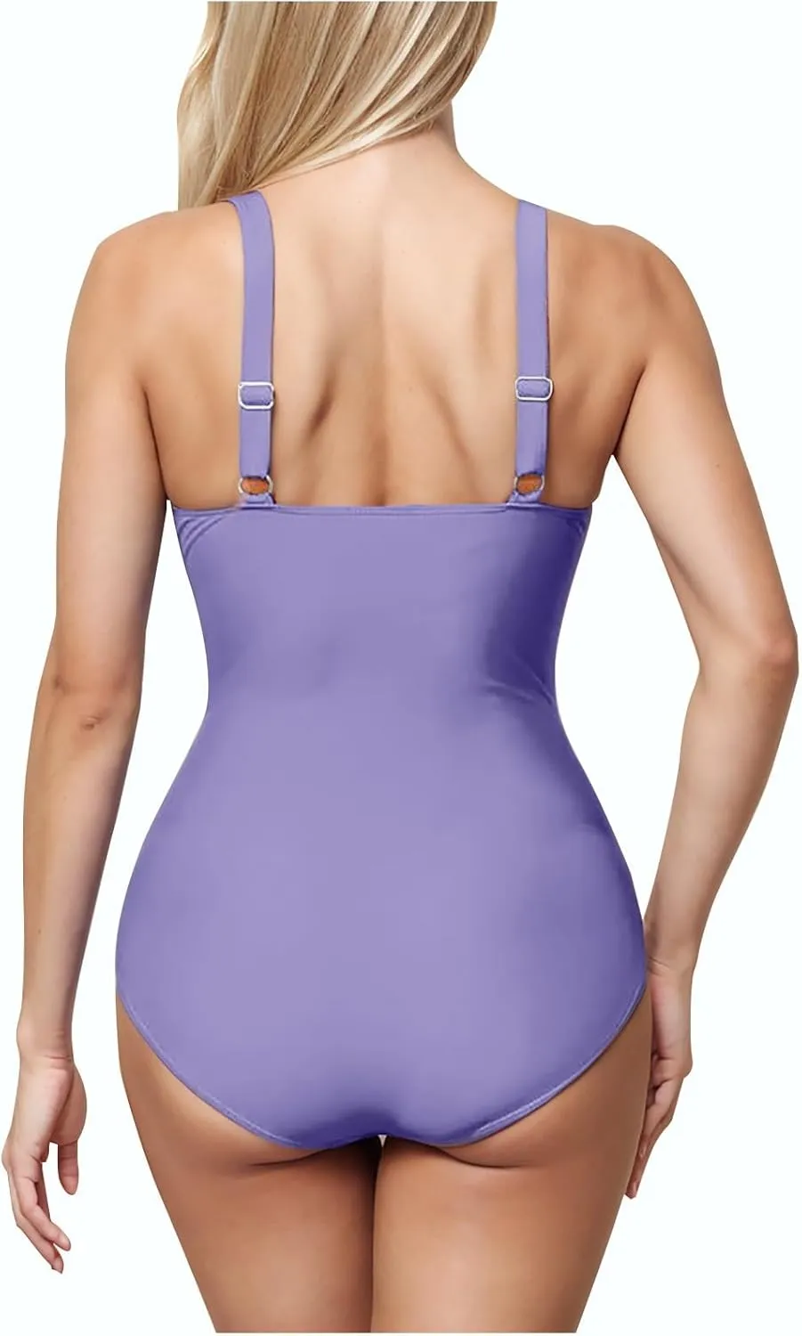 One Piece Swimsuit Women Tummy Control Slimming Bathing Suits Front Cross Ruched Push Up Vintage Modest Swimwear 2025