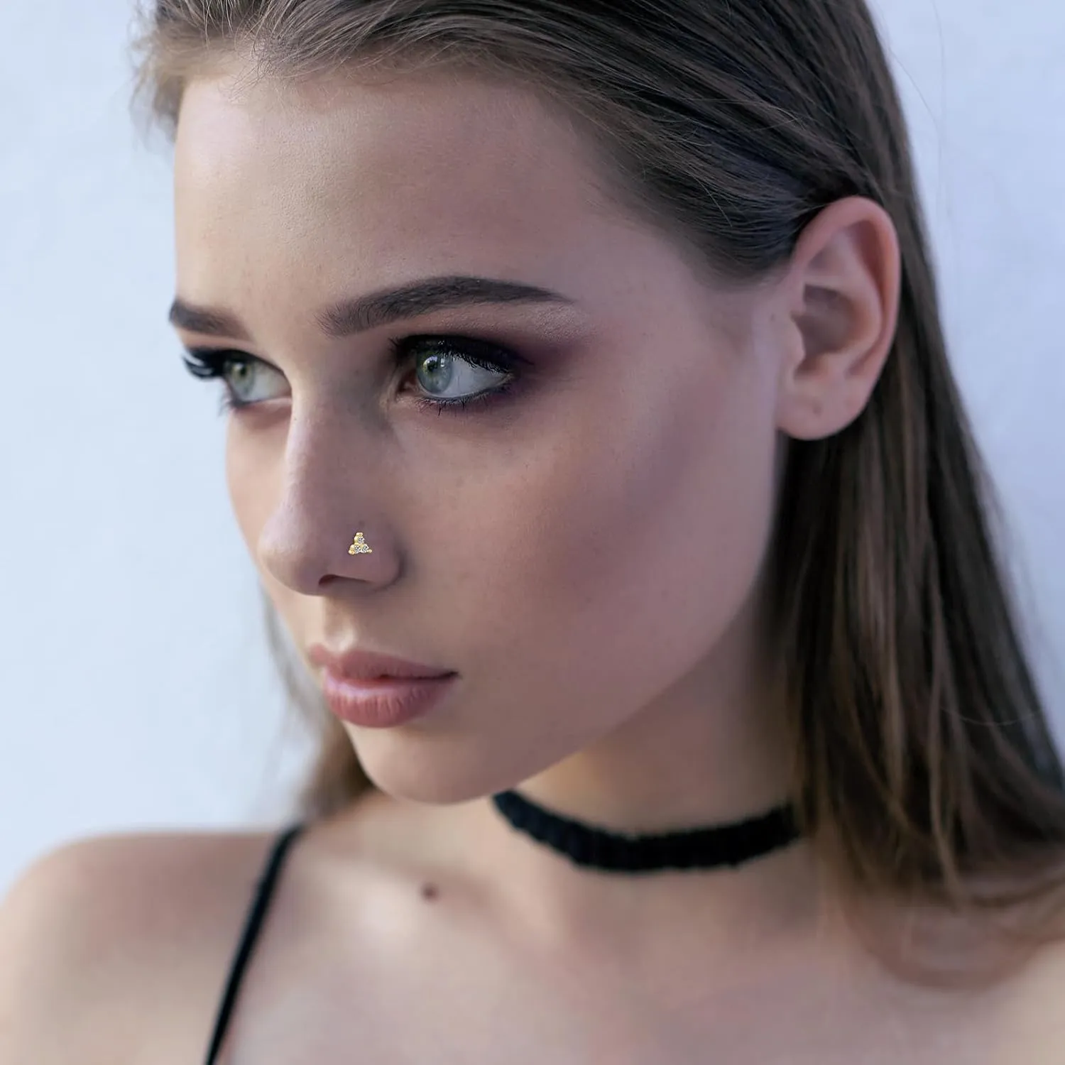 ONESING 23-40 Pcs Gold Nose Rings & Studs - 18G & 20G Nose Piercing Jewelry - L Shape, Hoop & Screw Body Jewelry for Women & Men