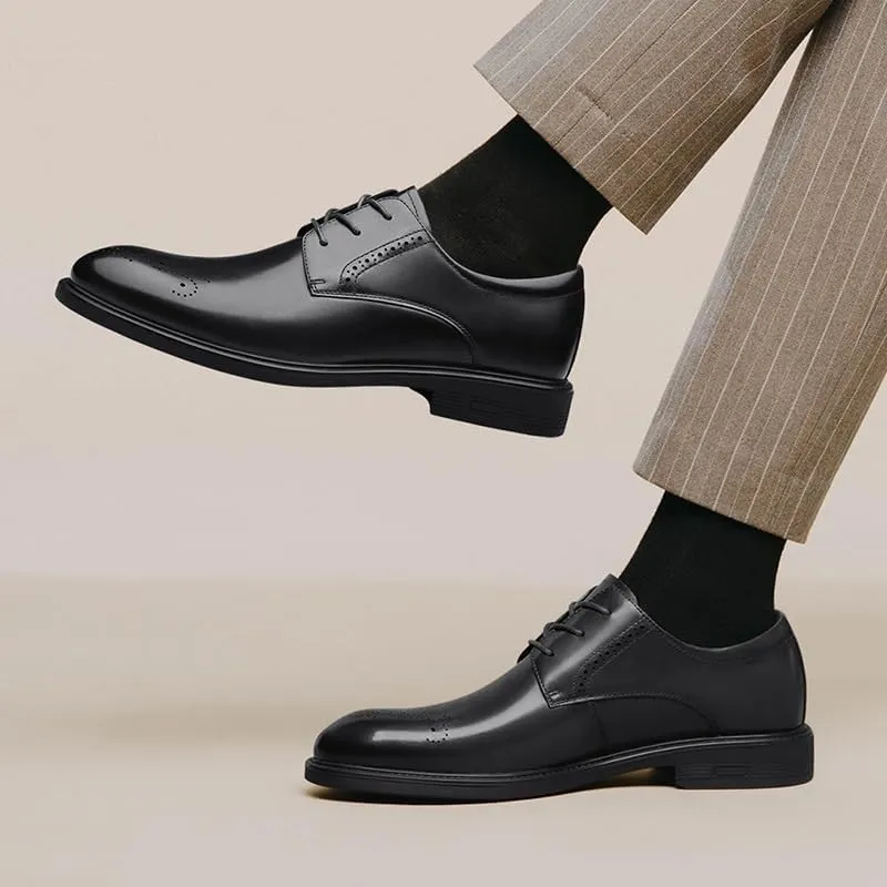 Oxford Shoes for Men's Lace Up Comfort Orthopedic Brogue Waterproof Leather Non Slip Casual
