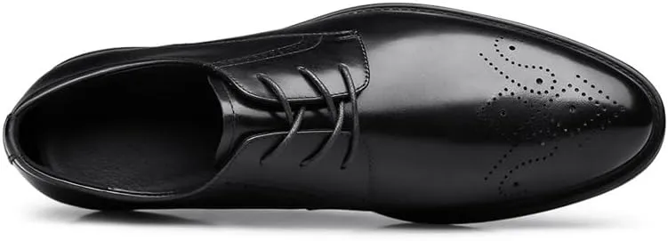 Oxford Shoes for Men's Lace Up Comfort Orthopedic Brogue Waterproof Leather Non Slip Casual