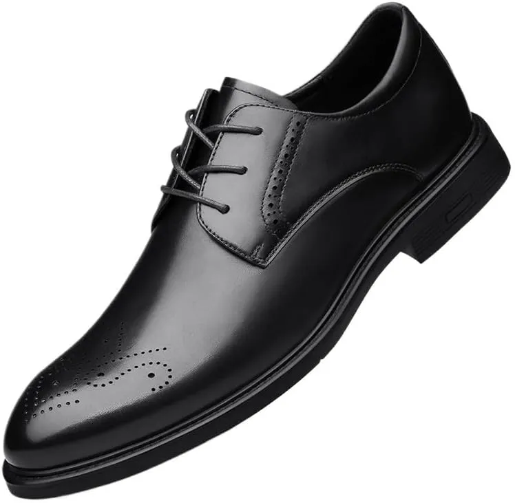 Oxford Shoes for Men's Lace Up Comfort Orthopedic Brogue Waterproof Leather Non Slip Casual