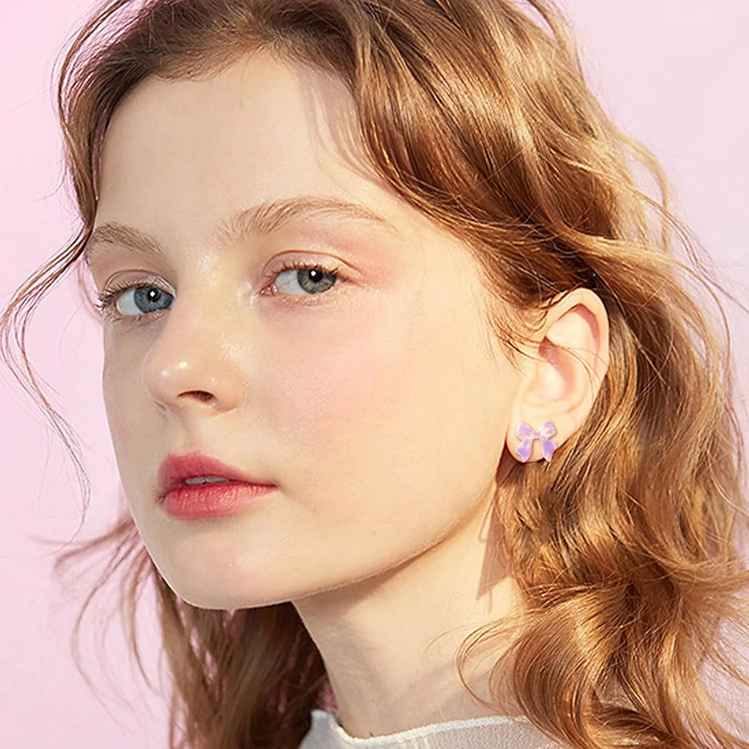 Plastic Earrings for Sensitive Ears - Girls & Women's Flower Stud Post Earrings