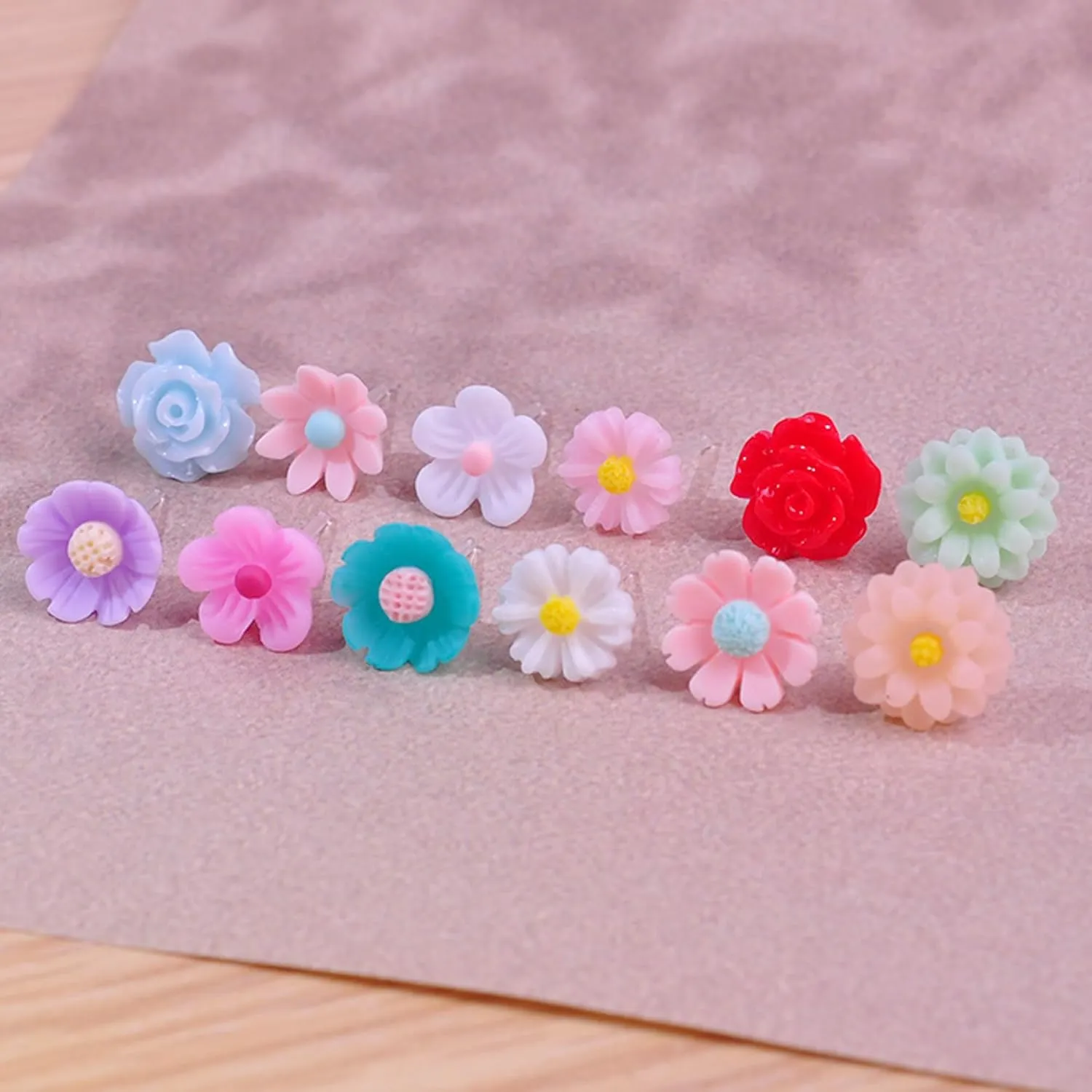 Plastic Post Earrings for Sensitive Ears White Plastic Stud Earrings with Plastic Posts Hypoallergenic Plastic Earrings for Women