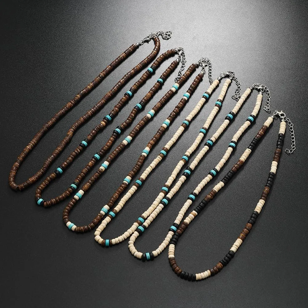 Puka Shell Necklace for Men Surfer Necklace Seashell Chokers Beach Necklace for Women Summer Beaded Necklace Jewelry