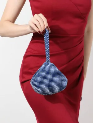 Pure Handcrafted Rhinestone Clutch Handbag, Evening Purse for Women, Multi-colors