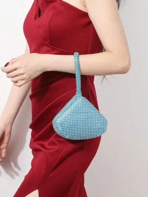 Pure Handcrafted Rhinestone Clutch Handbag, Evening Purse for Women, Multi-colors