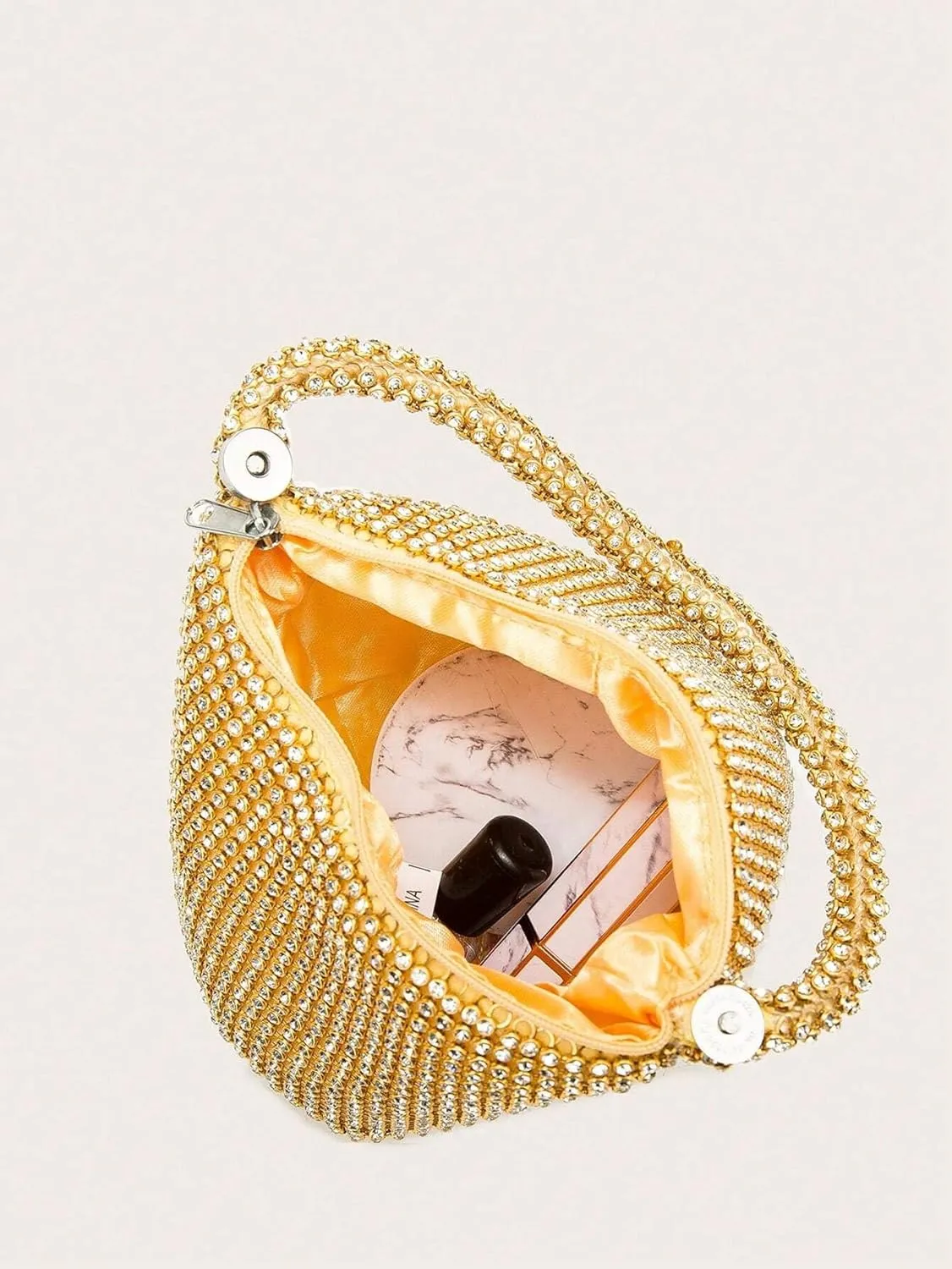 Pure Handcrafted Rhinestone Clutch Handbag, Evening Purse for Women, Multi-colors