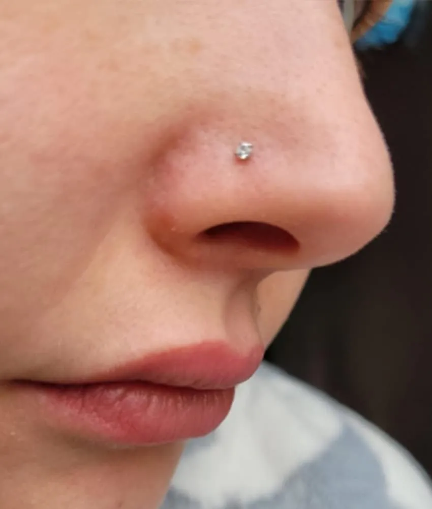 QWALIT 18g & 20g Nose Rings & Hoops - L & C Shape Studs - Surgical Stainless Steel & Silver Nose Piercing Jewelry - Rose Gold & Black - For Women & Men