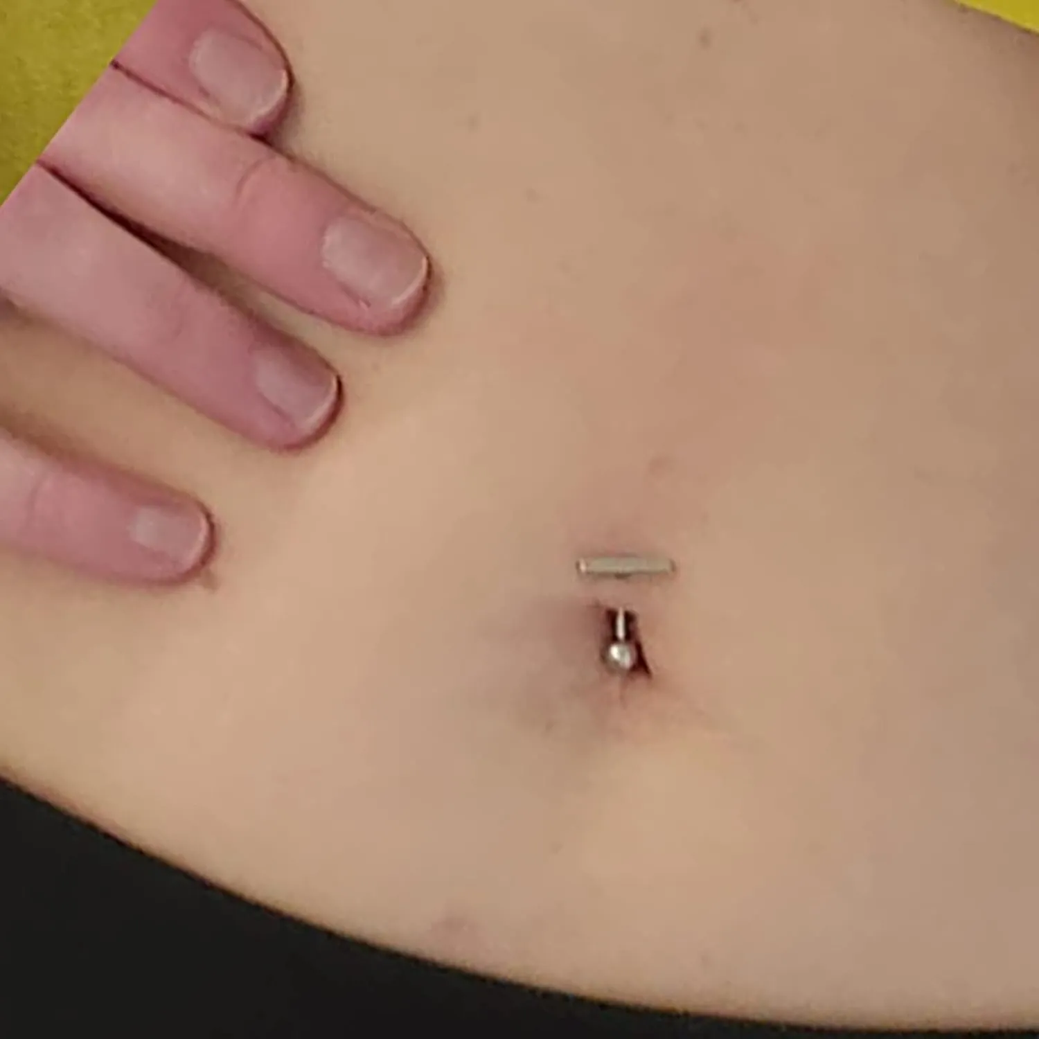QWALIT Belly Rings - Short Bar Belly Button Rings in Surgical Steel with Opal Stones - 6mm & 10mm