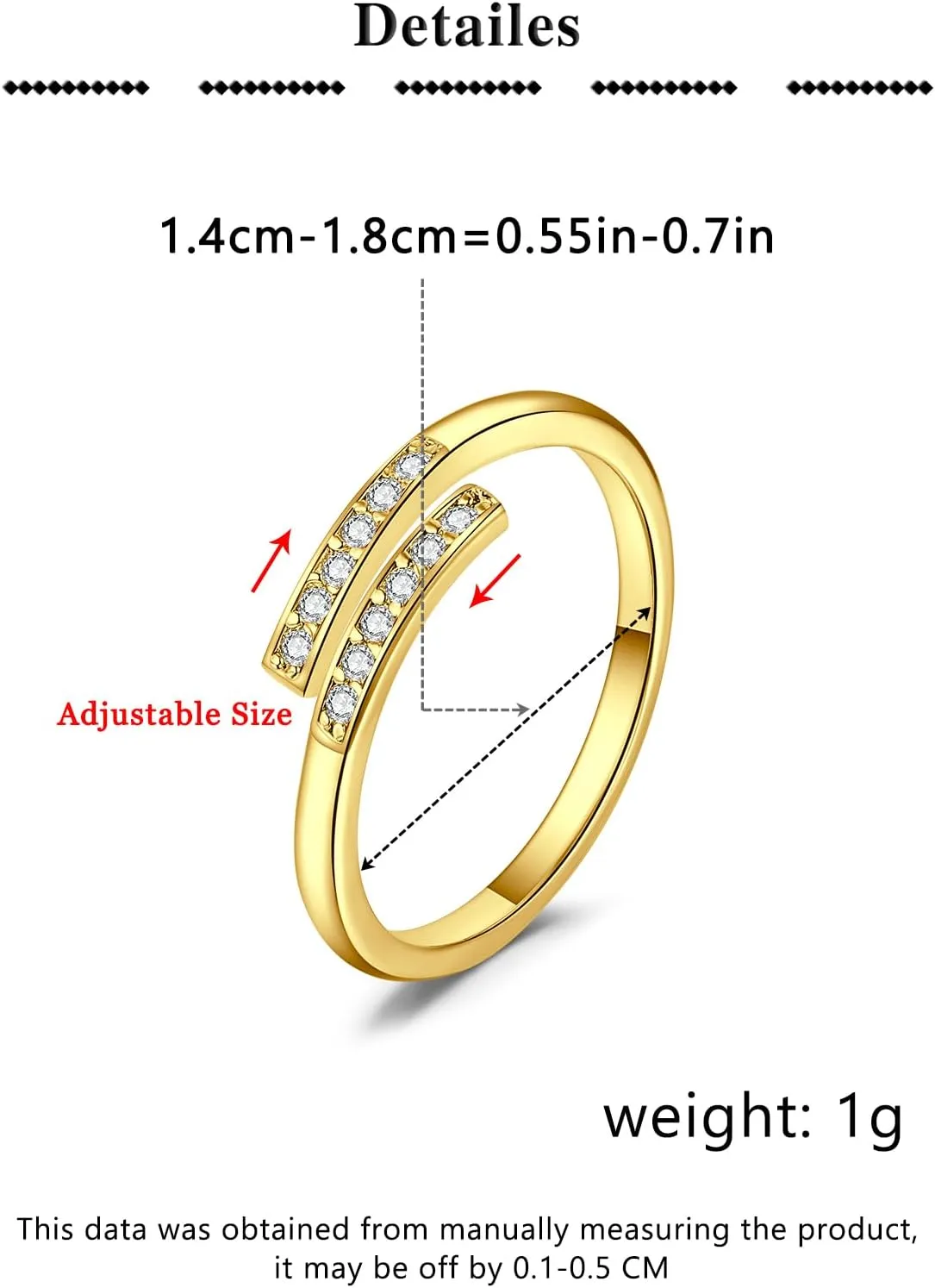 QWALIT Toe Rings for Women Gold Silver Toe Rings non Tarnish Adjustable Womens Ring Jewelry Simple Tail Ring Gold Plated