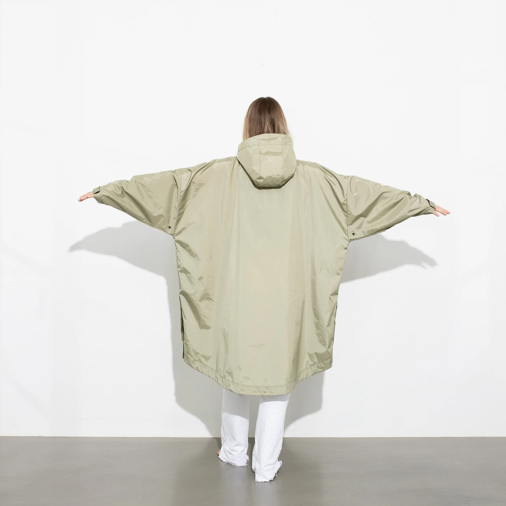 Raincoat solid pale olive
