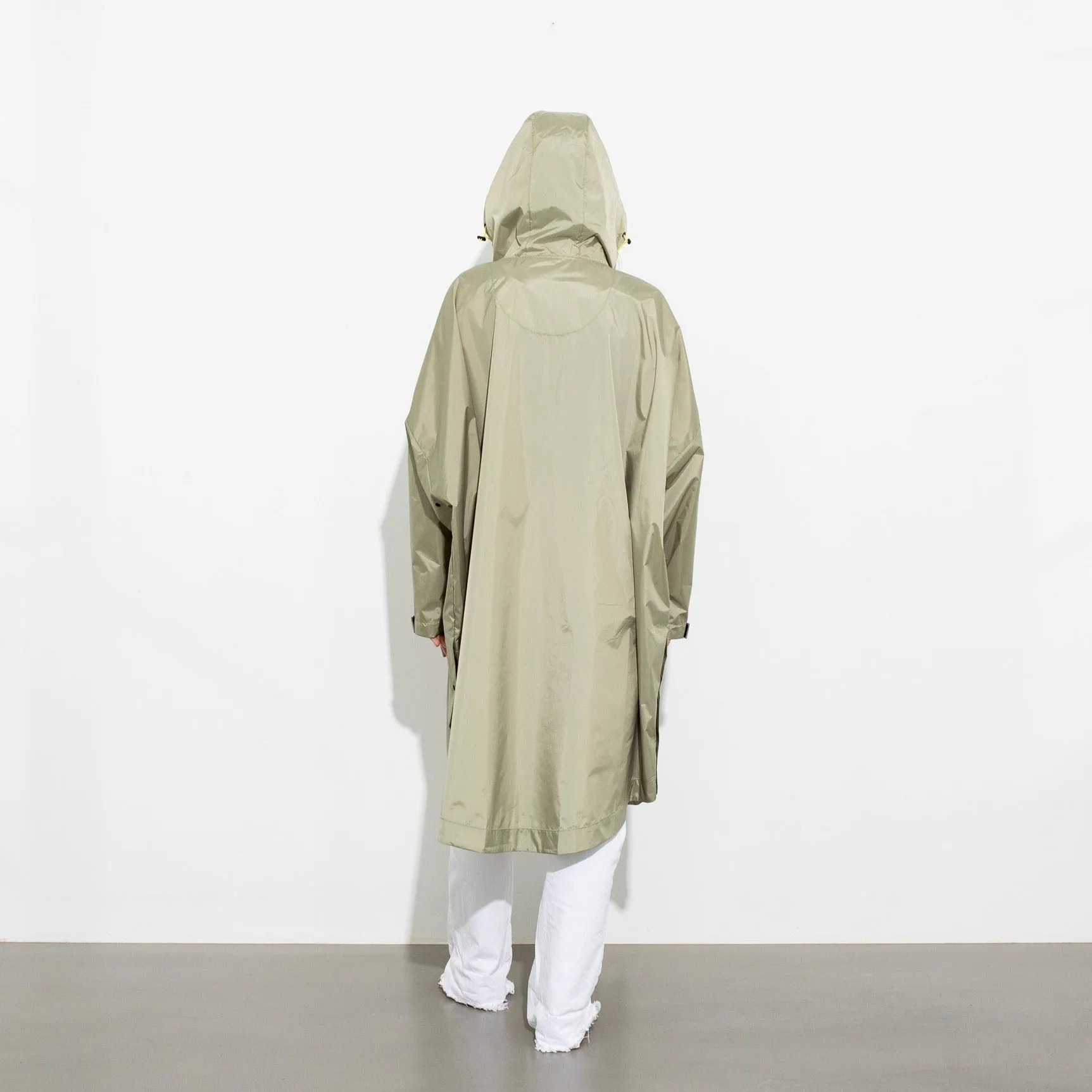 Raincoat solid pale olive