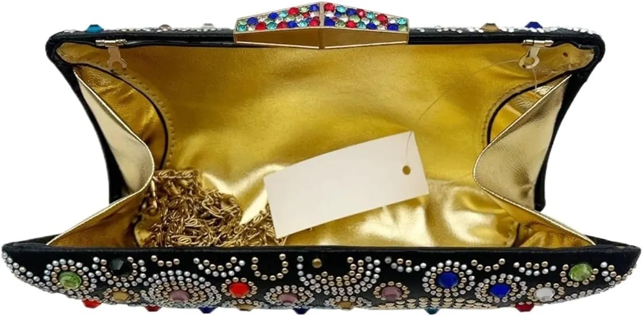 Rhinestone Bags Multi-color Bright Diamond Design Ladies Bag Dinner Dress With Elegant Ladies Clutch Bag