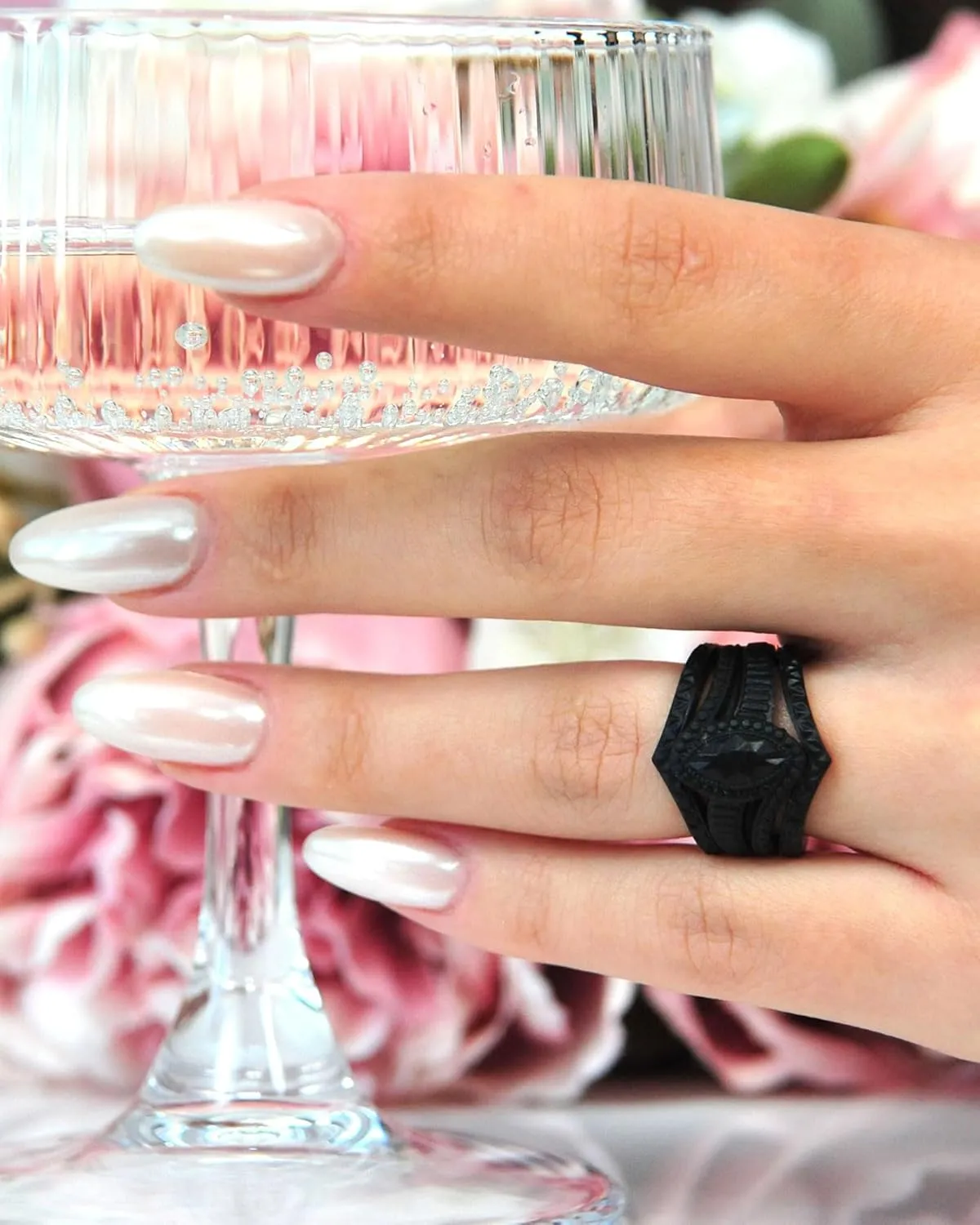 Rinfit Silicone Rings for Women - Engagement or Promise Ring & Stackable Set - Womens Rubber Wedding Rings & Silicone Wedding Bands - Patented Design