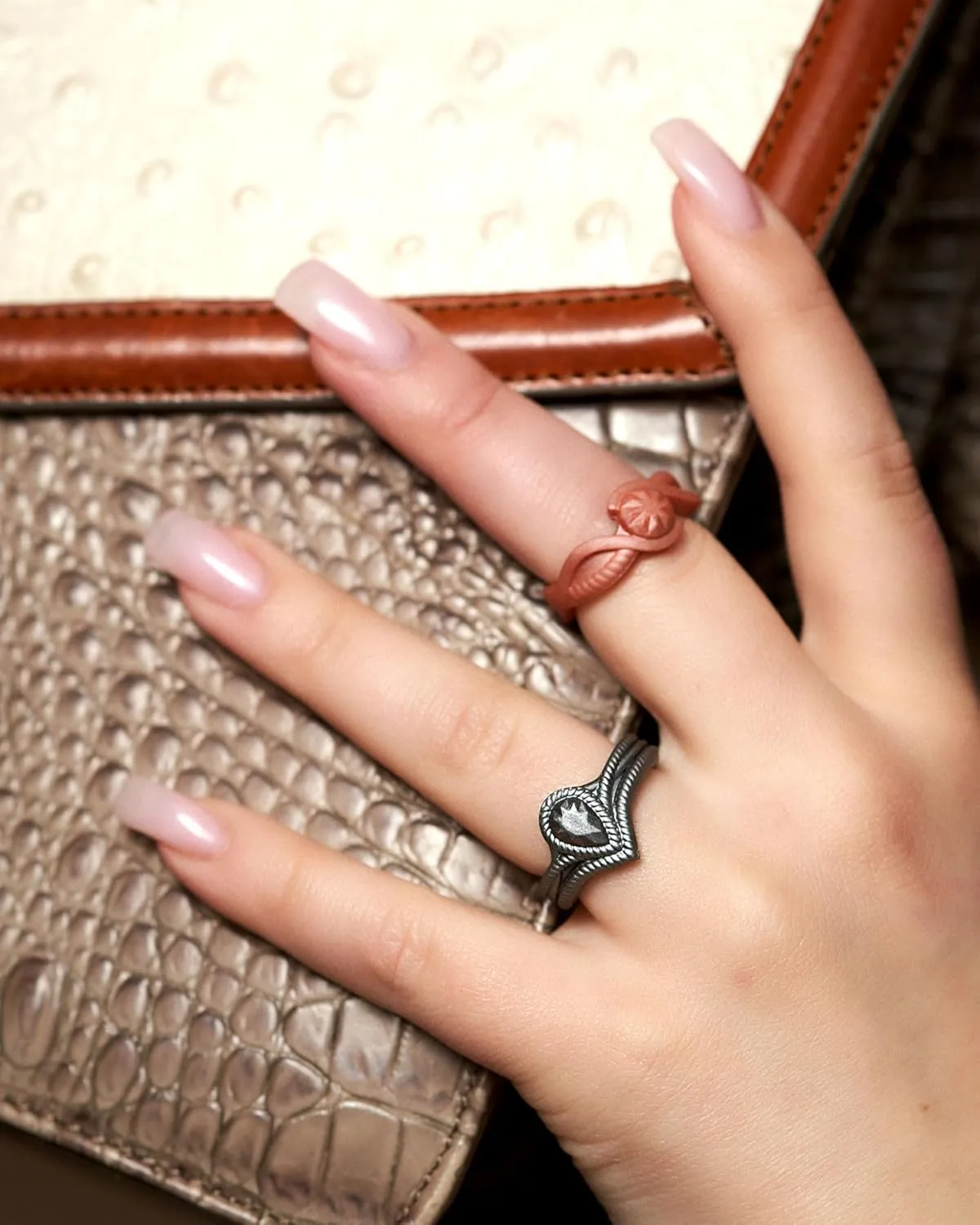 Rinfit Silicone Rings for Women - Pear Engagement Silicone Ring - Womens Rubber Wedding Bands - Patented Design