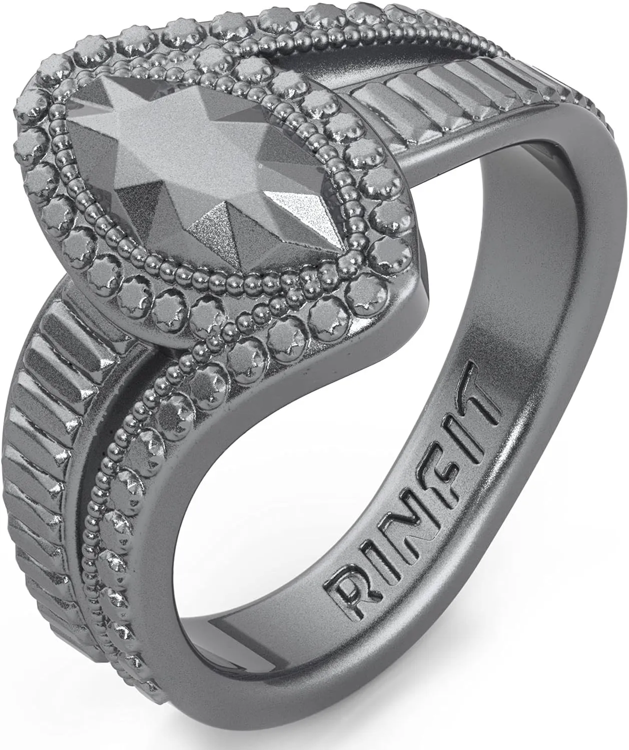Rinfit Silicone Rings for Women - Promise Ring for Her - Rubber Wedding Bands Women - Marquise & Pear - Patented Design