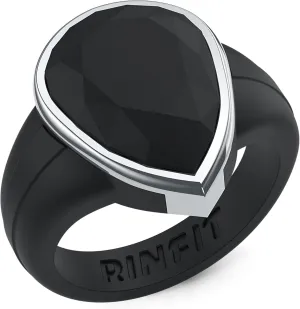 Rinfit Women's Silicone Rings - Engagement or Promise Rings for Her - Oversized Pear Silicone Wedding Bands Women - Patented Design