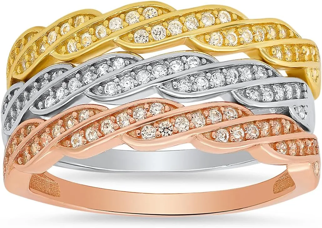 Rings for Women Sterling Silver Cubic Zirconia Ring | Engagement Ring, Wedding Rings for Women | 14k Gold Rings & Wedding Bands for Women | 925 Sterling Silver Moissanite Rings for Women