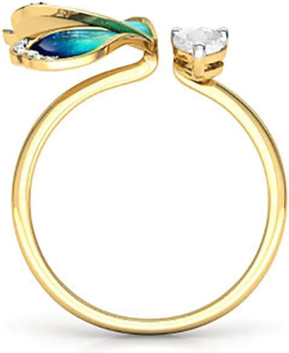 Rings Sets for Women Butterfly Rings Gold Open Finger Rings Charms Adjustable Rings (Gold, One Size)