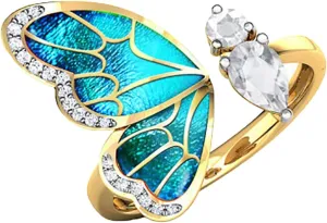 Rings Sets for Women Butterfly Rings Gold Open Finger Rings Charms Adjustable Rings (Gold, One Size)