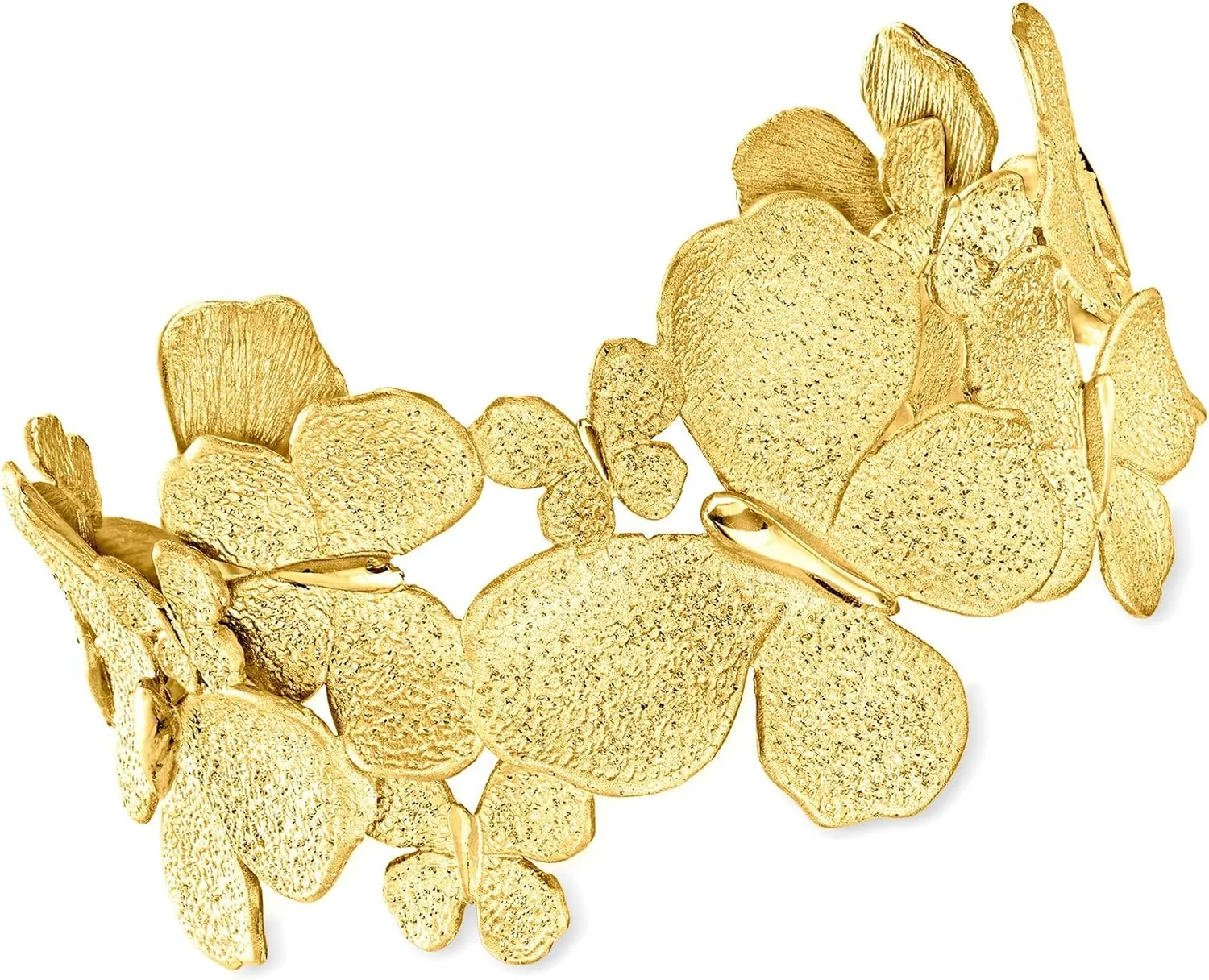 Ross-Simons Italian 18kt Gold Over Sterling Butterfly Cuff Bracelet