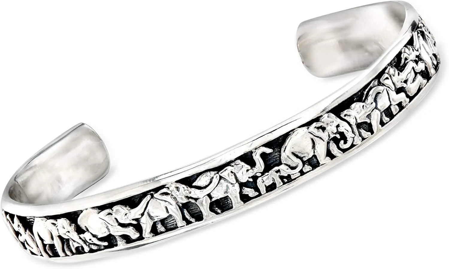 Ross-Simons Sterling Silver Elephant Cuff Bracelet
