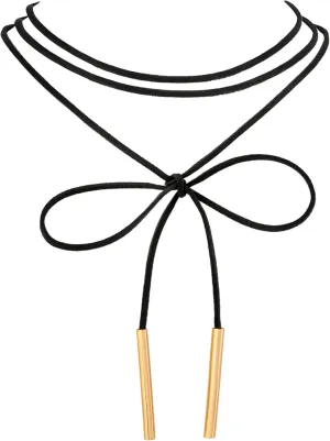 Sacina Black Long Rope Chain Black Choker Necklace for Women, Boho Hippie Gothic Choker, Christmas Jewelry Gift for Women