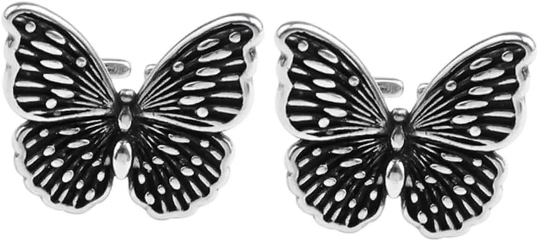 SAFIGLE Elegant Retro Butterfly Ring Set 2 Pieces Open Ring Non-deformable and Comfortable Fit
