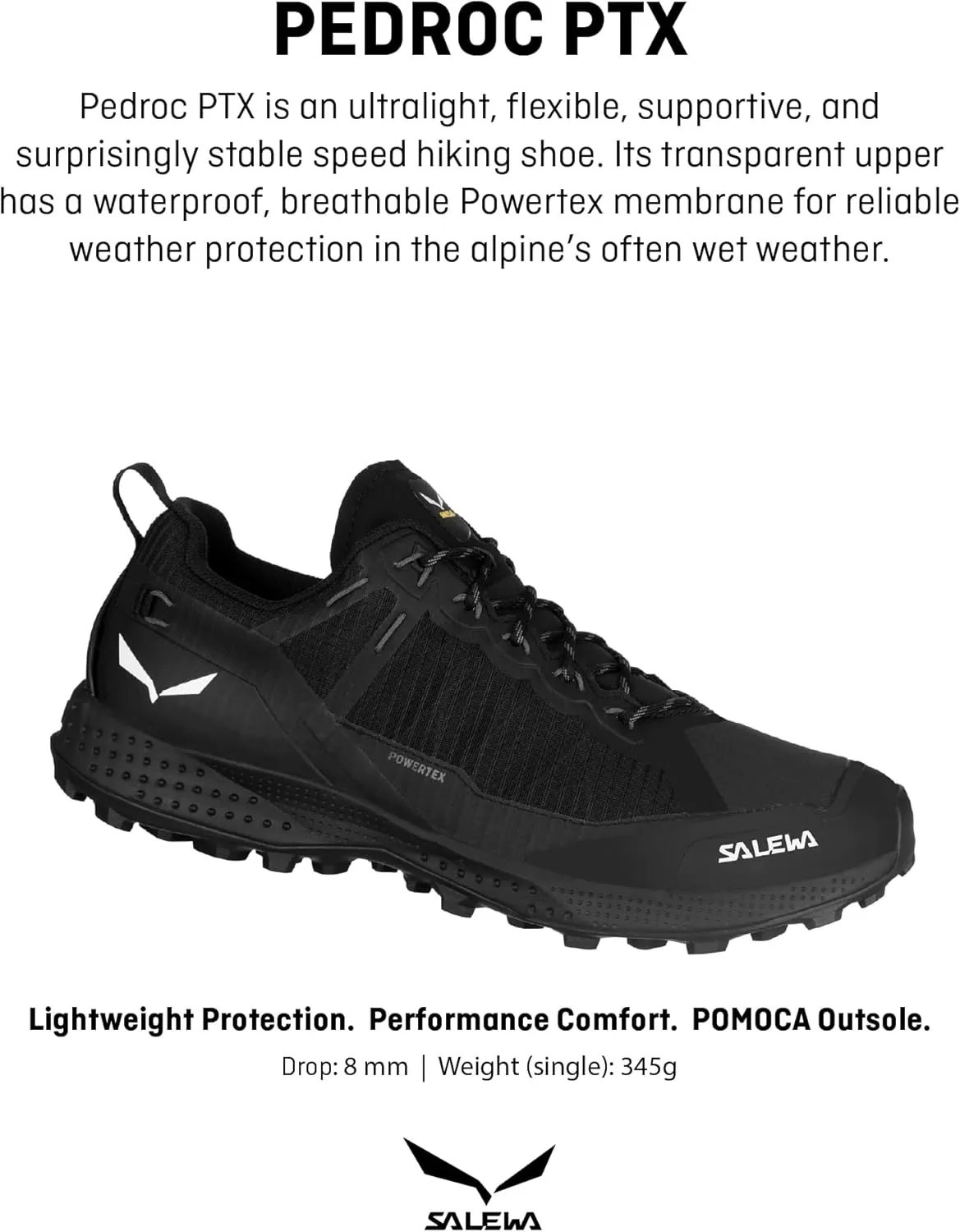 Salewa Men's Pedroc Powertex Waterproof Trekking & Hiking Shoe