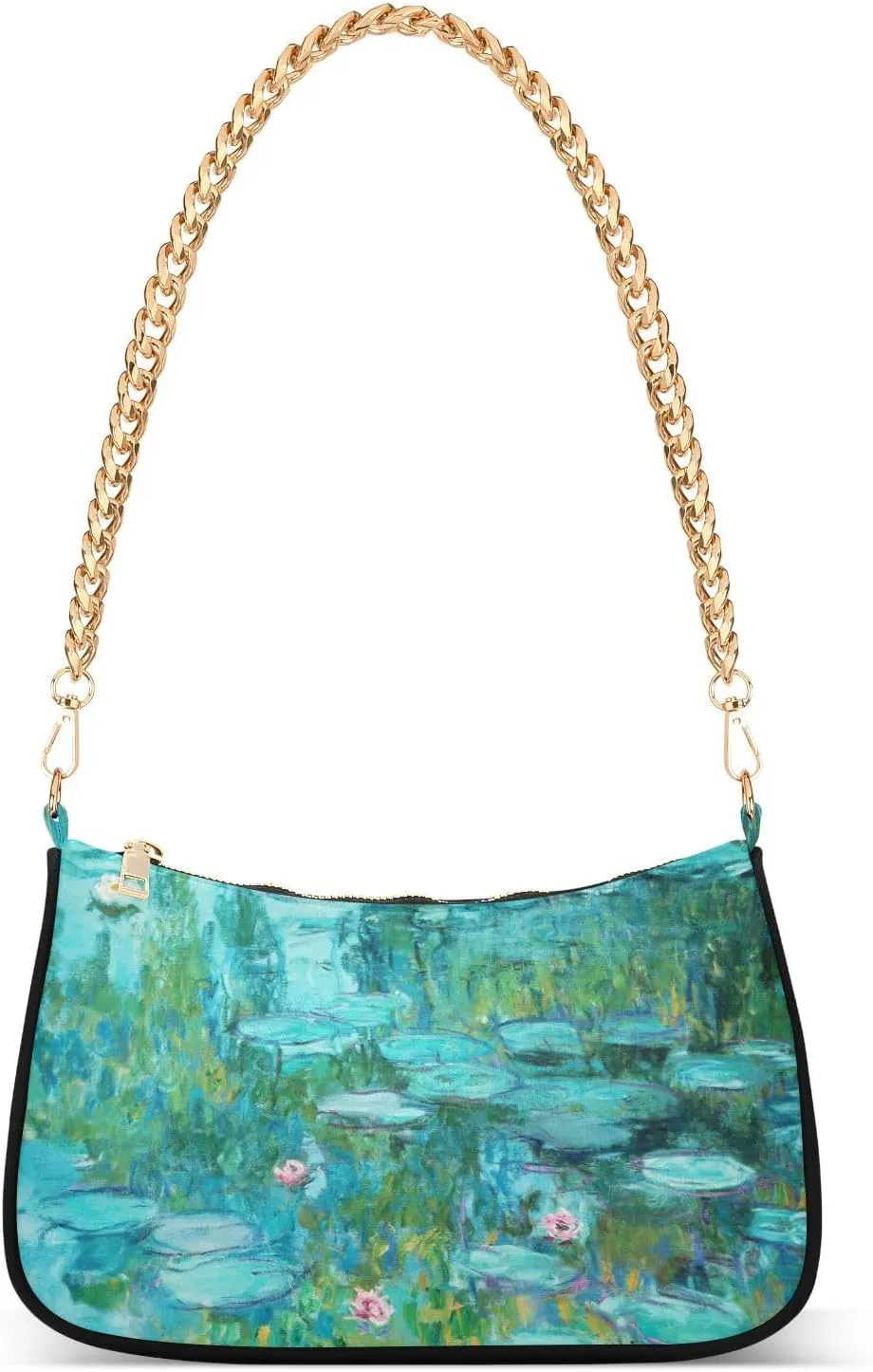 Shoulder Bags for Women Monet Painting Hobo Tote Handbag Small Clutch Purse with Zipper Closure26