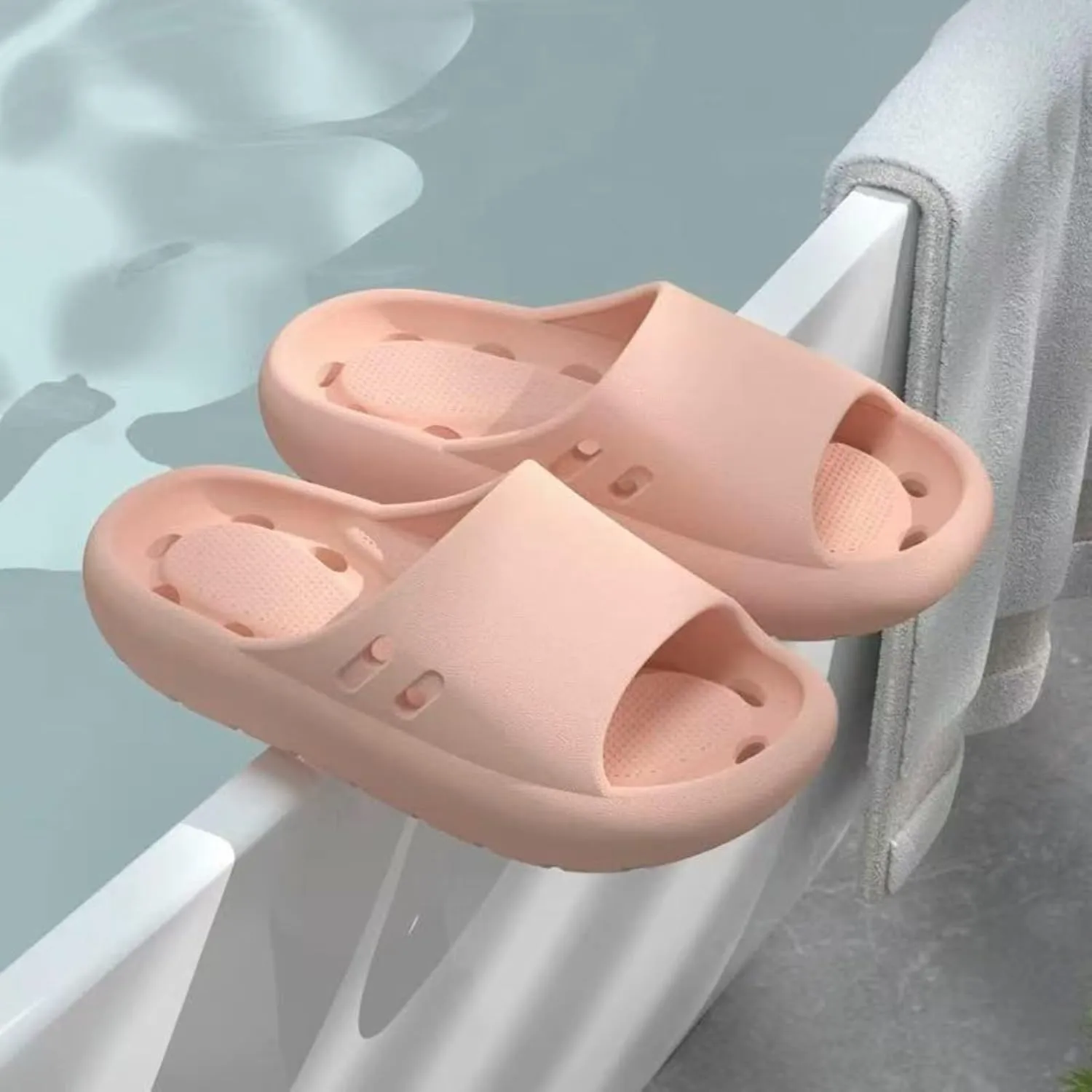 Shower Slippers Summer Home Household Indoor Slip Thick Soled EVA Women Guest Slippers