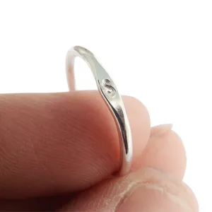 Sideways Silver Initial Stacking Ring,Personalized Rings,Minimalist Rings,Initial Rings,Thick Stacking Rings,Gold Ring,Rings,Couples Rings