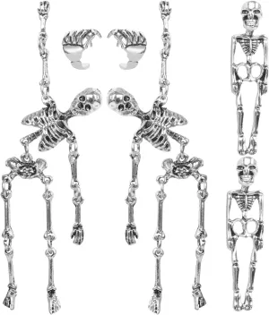 Skull Earrings Halloween Jewelry Gothic Earrings Spooky Scary Skeletons Cool Earrings Punk earrings