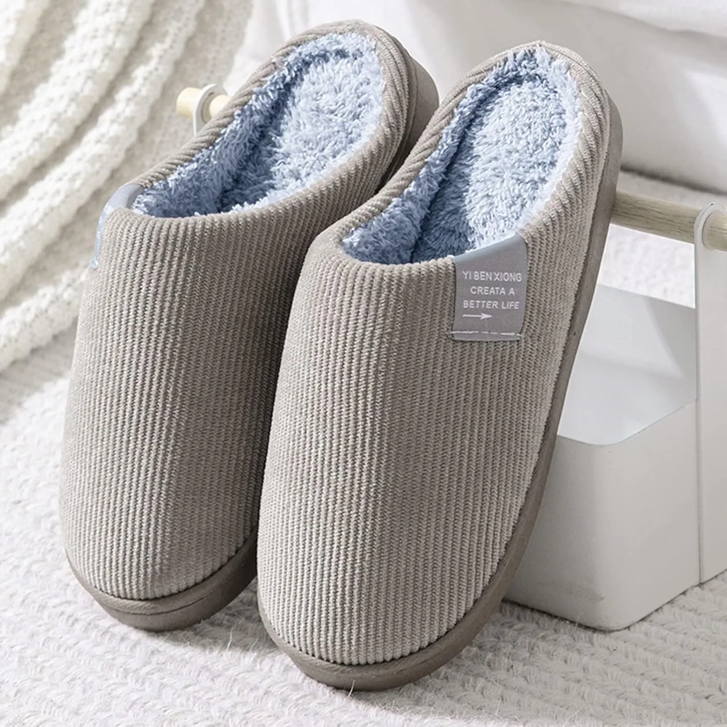 Slippers for Women Indoor Outdoor Non Slip Women House Shoes with Support Winter Slippers for Men Black Warm Slippers for Women Cute Ugly Christmas Sweater for Women Gifts for Husband 2023