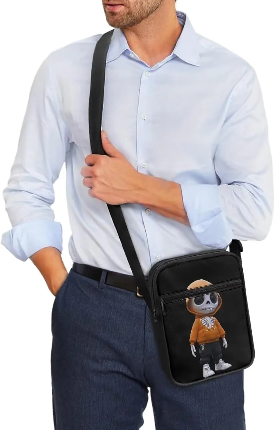 Small Crossbody Shoulder Bags Polyester Satchel Messenger Sling Purse Bag for Women Men