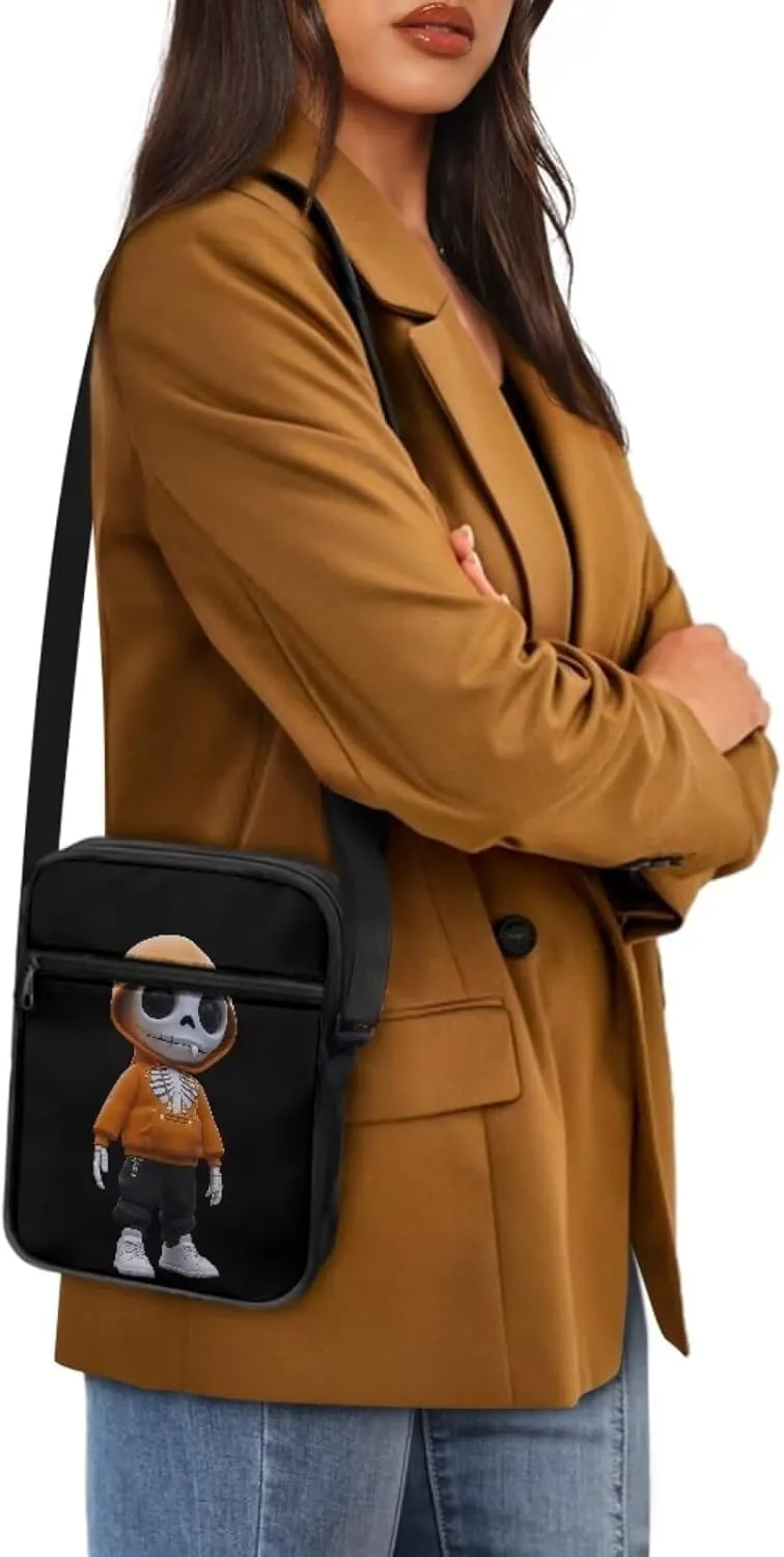 Small Crossbody Shoulder Bags Polyester Satchel Messenger Sling Purse Bag for Women Men