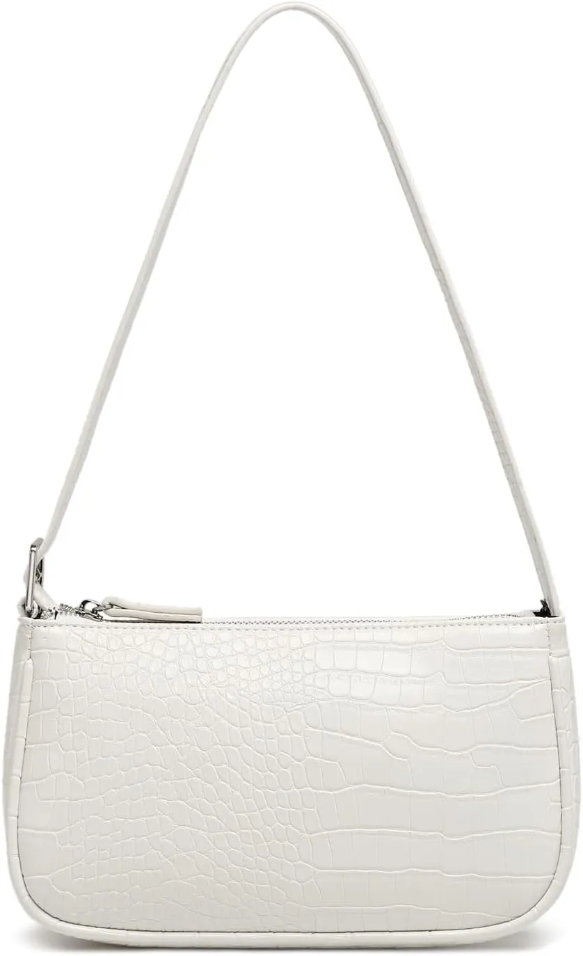 Small Purse for Women, Adjustable Shoulder Bags Crocodile Pattern Clutch Purse with Zipper Closure Retro