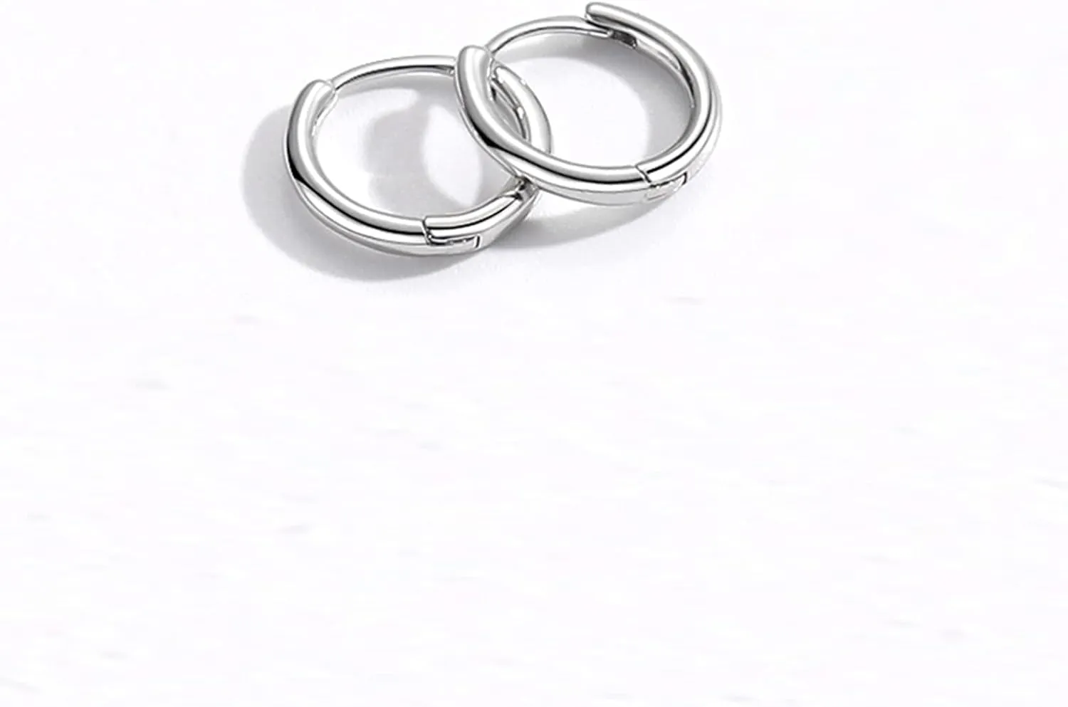 Small Silver Hoop Earrings, Sterling Silver Hoop Earrings For Women Hypoallergenic Earrings Tiny Huggie Hoop Silver Earrings Set For Men 3 Pairs