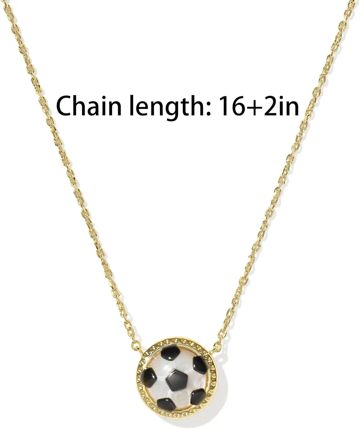 Soccer Necklace for Women.14K Gold Soccer Ball Pendant Short Chokers Necklace Jewelry