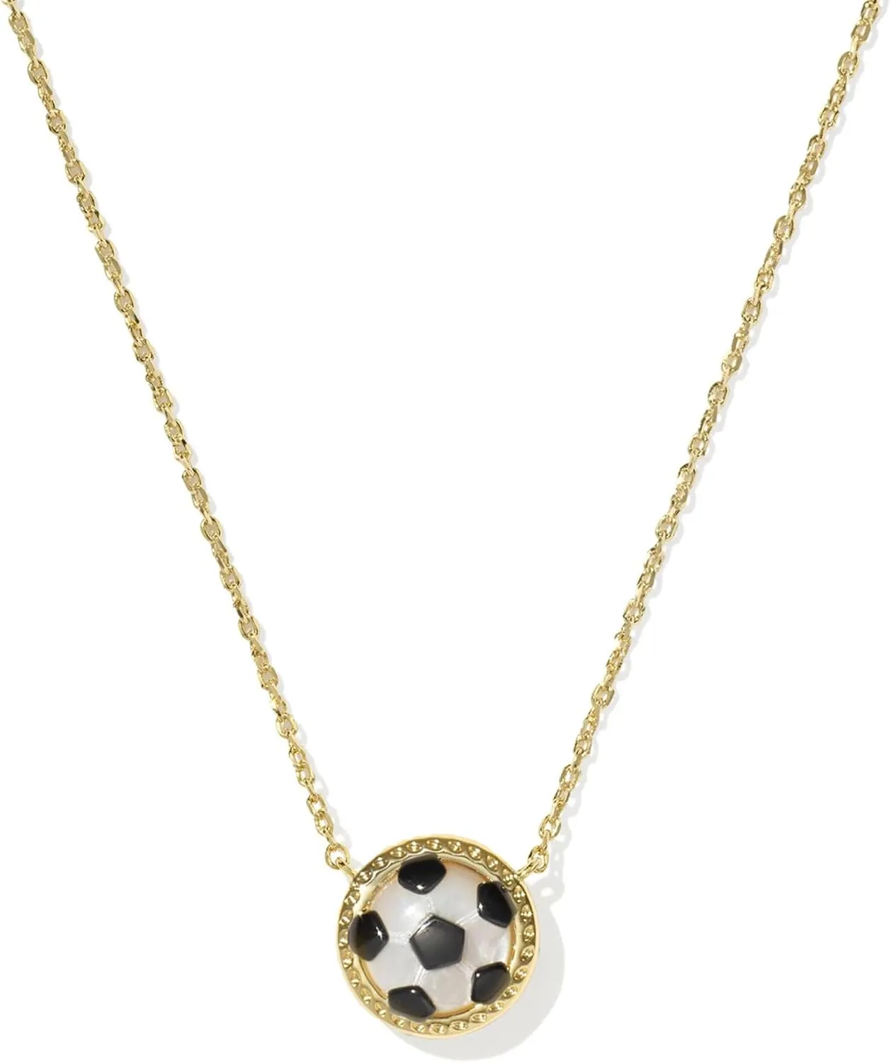 Soccer Necklace for Women.14K Gold Soccer Ball Pendant Short Chokers Necklace Jewelry