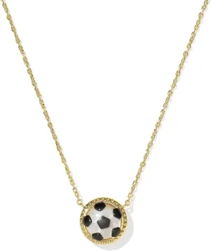 Soccer Necklace for Women.14K Gold Soccer Ball Pendant Short Chokers Necklace Jewelry