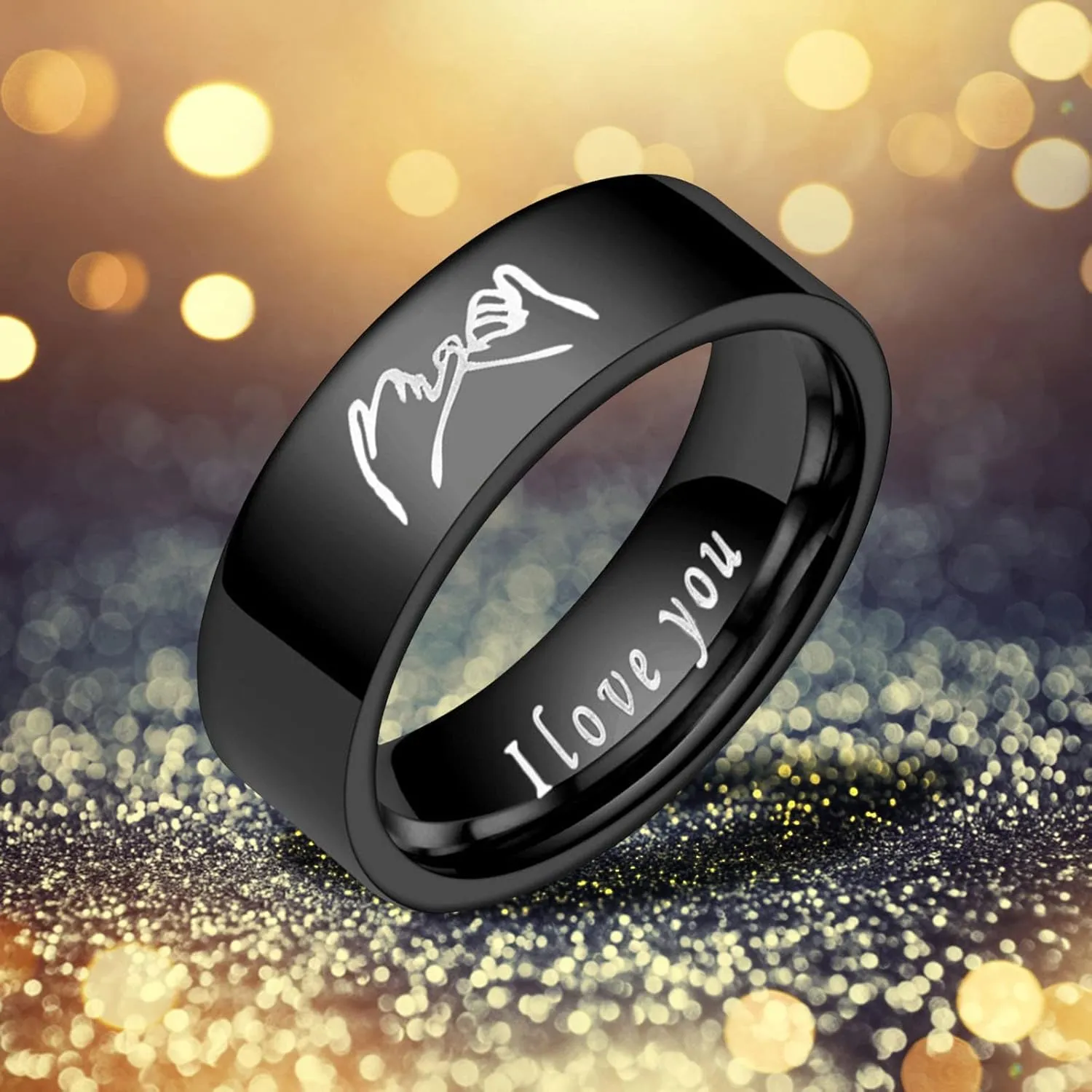 Stainless Steel Stackable Wedding Bands for Women,Gold Plated Eternity Statement Rings for Birthday Mothers Day Jewelry Gift