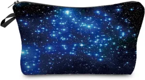 Starry Sky Cosmetic Bag for Women Cute Makeup Bag for Purse Travel Toiletry Zipper Pouch for Girls Gift for Sisters Star Makeup Bag for Her