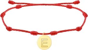 Statement Bangle Stackable Bracelets for Women 26 Initial Bracelet Red Seven Knot Bracelet Gold Plated Letter Woven Bracelet Dainty Heart Charm Bracelet Woven Bracelet For Tennis Bracelet for Bridal