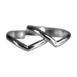 Sterling Silver Double Chevron Ring Set, Knuckle Rings, Sterling Knuckle Rings, Stacking Rings, above knuckle ring, Rings, Chevron Rings