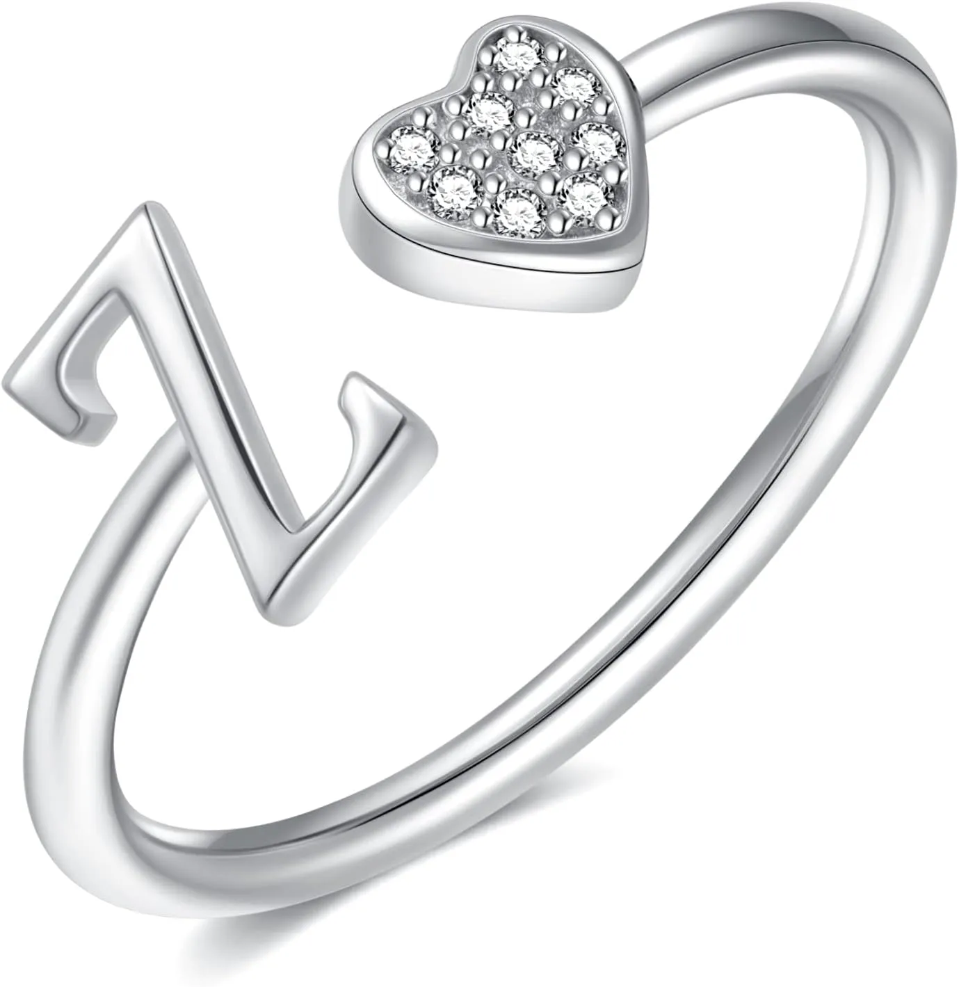 Sterling Silver Rings for Teen Girls - Z Initial Rings for Teen Girls Non Tarnish Sterling Silver Rings for Teen Girls Dainty Initial Rings for Teen Girls Cute Rings for Teen Girls Rings Jewelry