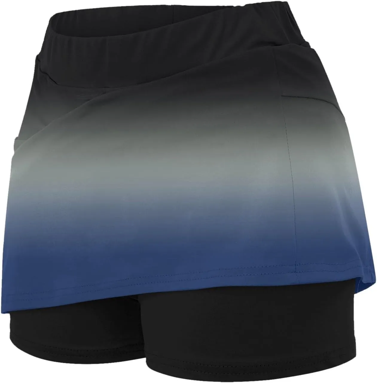 Tennis Skorts for Women with Pockets Casual Gradient Tummy Control Athletic Skirts with Shorts Summer Yoga Clothes