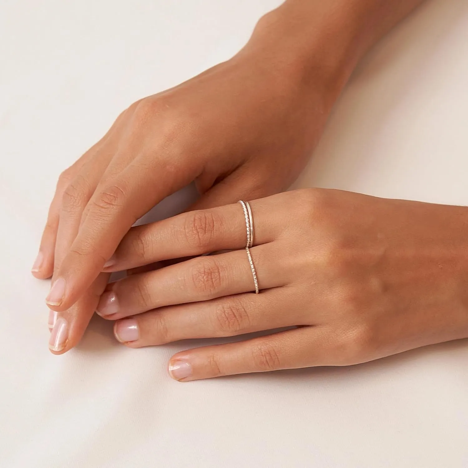 TLY Stackable Rings for Women Non Tarnish 18K Gold Silver Plated Dainty Stacking Rings Set Thumb Thin Cute Knuckle Pinky Finger Ring Promise Engagement Wedding Band Rings Size 5 6 7 8 9 10 Trendy Jewelry Gift for Women